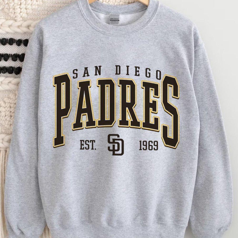 San Diego Padres Baseball Retro Team Graphic Casual Unisex Sweatshirt